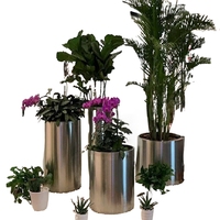 Bacs à fleurs modulaires haut de gamme en acier inoxydable pour jardins résidentiels, sans entretien, autoportants, étanches, couleur et taille personnalisables