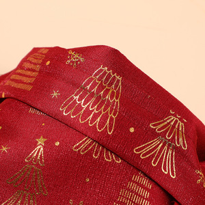 Sacs cadeaux de Noël Dry Power en tissu à motif bambou avec cordon de serrage, 30x40, 20x30, 15x20, motif arbre estampé or, pour rangement de cadeaux - Product Image 3