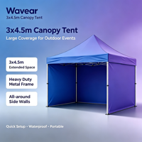 Tente pliante commerciale 10x10 avec toile Oxford PVC triple couche imperméable, abri instantané pour événements extérieurs, gazebo pliable
