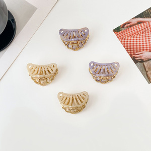 ODM/OEM Korean Fan-shaped Casual <strong>Bath</strong> Grabber Bun <strong>Scrunchie</strong> Hair Clip Alloy Simple Back-of-Head Hair Grab Wholesale - Product Image 2