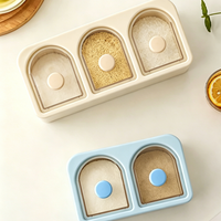 Boîte à épices portable multi-compartiments Monr Pullout, organiseur de rangement pour assaisonnements de cuisine, boîte de rangement de bureau pour la maison