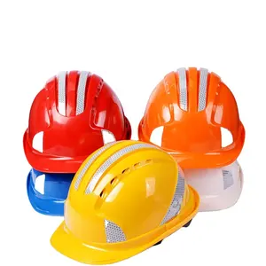 Casco de seguridad para trabajadores industriales, banda reflectante, Material ABS duradero