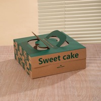 Boîtes en papier personnalisées avec logo imprimé, de qualité alimentaire, pliables, pour pâtisseries, desserts, gâteaux, biscuits, beignets, gaufres, à emporter