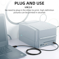 Câble USB Type C vers USB 3.0 Type B en PVC tressé durable pour imprimante, scanner, connexion rapide, synchronisation pour ordinateur portable, appareil photo