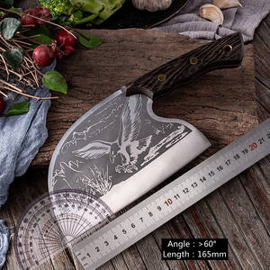 Outil de hachage de légumes à motif d'aigle forgé à la main, côtes de viande, os de bœuf, couteaux intelligents de chef de boucher - Product Image 5
