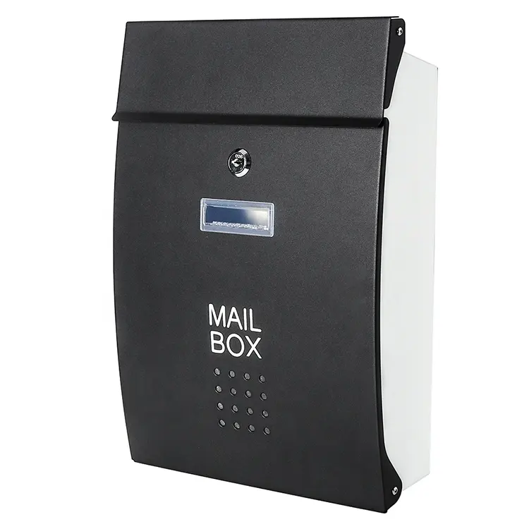 Moderne Kwaliteit Outdoor Koudgewalst Staal Black Key Box Mailbox Cast Mailbox