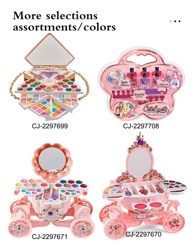 Newest beauty play make up table play set cosmetic toys fashion girls dress up set toys beauty set kids makeup toy kit for girls