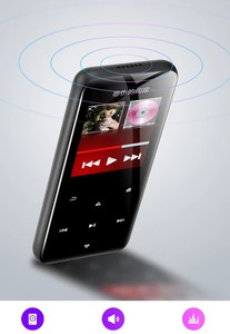Reproductor MP3 con botón táctil de 2,4 pulgadas, altavoz incorporado BT, 16 GB, compatible con tarjeta TF de hasta 128 GB, Walkman de música sin pérdidas para estudiantes y deportes - Product Image 4