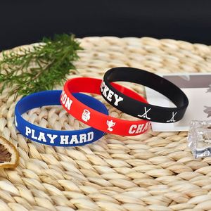 Bracelet en silicone sportif pour le hockey et le basketball, idéal pour les événements de compétition, les fêtes d'équipe et les promotions. - Product Image 5