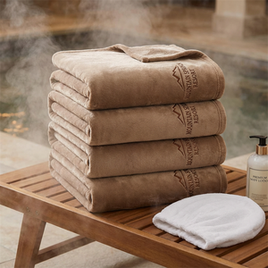 Premium Maßgefertigte Bestickte Logo-Flanell-Hospitality-Decken Hotel-Lobby-<span class=keywords><strong>Sofa</strong></span> Großhandel Luxuriöse Dekorative Wurfdecken Lieferung - Product Image 1