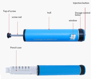 Pluma Dosificadora de Plástico Reutilizable 0-60 UI con Escala Ajustable para Botella de Vidrio de 3 ml, Aplicador Portátil para el Cuidado de la Piel y Cosméticos - Product Image 4