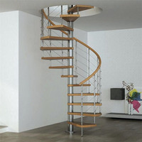 Escalier en spirale en acier galvanisé durable sur mesure, fourni directement par l'usine, pour une utilisation extérieure moderne dans les villas, appartements et hôtels