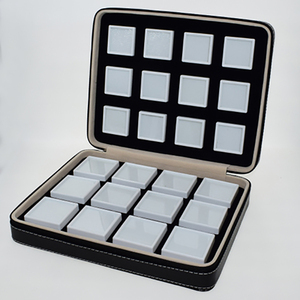 Acrylic vuông kim cương lỏng hộp đồ trang sức đá quý hộp lưu trữ với dây kéo túi để hiển thị và tổ chức - Product Image 6