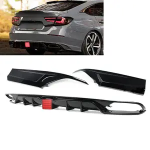 Difusor de parachoques trasero de coche, Kit de carrocería LED, divisor de Alerón, para Honda Accord 10,5, 2022