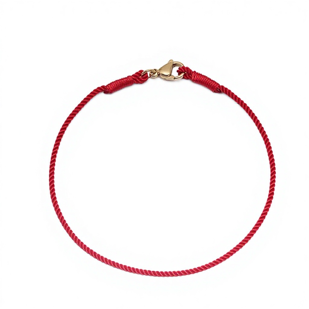 bracelet de cheville rouge 23cm
