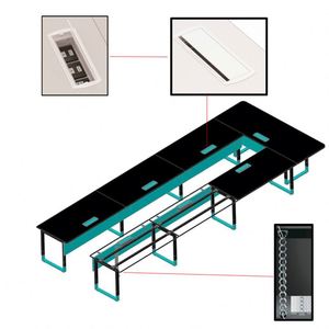 Bureau de conférence en bois de haute qualité de 3,6 mètres en provenance de Chine pour réunions de 18 à 20 personnes - Product Image 2