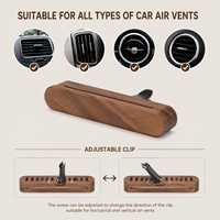Diffuseur d'arômes en bois naturel pour grille d'aération de voiture, rechargeable, bâtonnet parfumé aux huiles essentielles pour l'intérieur du véhicule