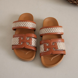 ashion New Bohemian Style Flat Comfortable <b>Sandals</b> and Slippers Summer Woven Fashionable All-match916 - Product Image 3