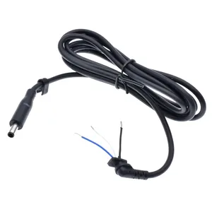 Cabo de alimentação dc 4.5x3.0/4.5*3.0mm, conector para carregador dc, adaptador de tomada, cabo de fonte de alimentação com luz led para laptop dell