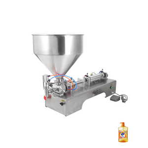 Manual Paste Liquid Filling Machine Continuouse Peanut Butter Cream Jam Sachet Machine U Hopper With Mixer Paste Chili Sauce - Product Image 5