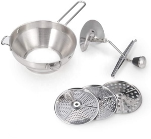 Cucina in acciaio inossidabile fresatrice per alimenti con 3 misure di macinazione per schiacciare frutta e verdura - Product Image 2
