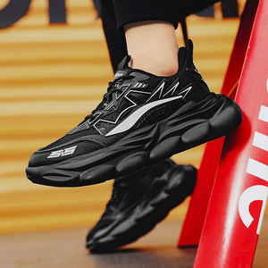 2024 primavera nuove scarpe da ginnastica Casual da uomo di grandi dimensioni spesse da papà con Design a rete senza stile da passeggio di marca - Product Image 3