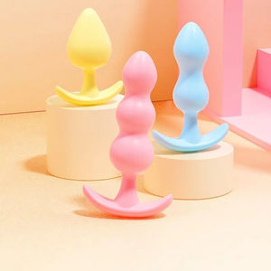 Vibrador Anal con Control Remoto, Estilo Gelatina, con Perlas Grandes, para Hombres - Product Image 4