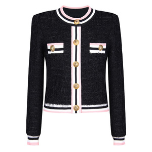 Chaqueta de punto de manga larga para mujer con estilo versátil clásico peludo fragante para primavera otoño nuevos abrigos de moda - Product Image 1