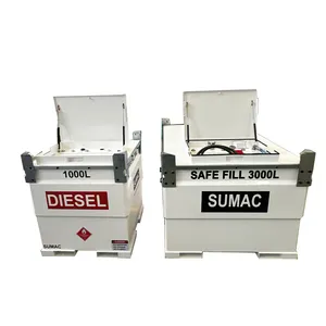 SUMAC New Style Mobile Double Walled Fuel Ploy Tank Truck Diesel Oil Fuel Storage Tank