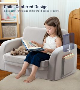 Sofá Moderno para Bebés y Niños Pequeños, Fabricado a Medida y Comprimido, OEM |   Sofá convertible 2 en 1 de espuma comprimida de alta densidad - Product Image 2