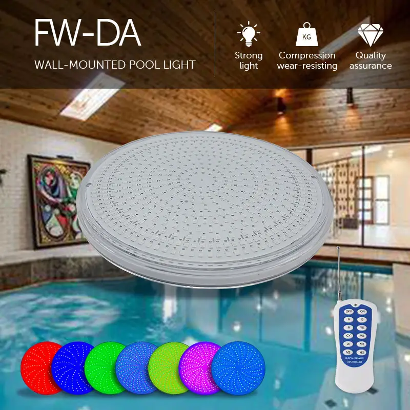 Free Sample RGB Underwater Lights 24W Pool Lights AC12V Outdoor Swimming Pool Light LED Waterproof For Swimming Pool Decorate