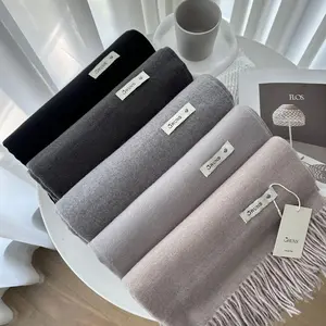 New Autumn and Winter Cashmere Women Scarf Sold Color Thickened Warm Korean Version Shawl Fashion Daily Travel Blanket Wholesale