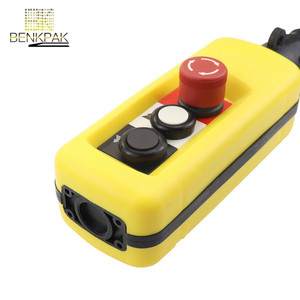 Hai tốc độ hoist Crane Mặt dây chuyền trạm kiểm soát 2 pushbuttons với dừng khẩn cấp Cấu trúc điện tử làm bằng nhựa - Product Image 5