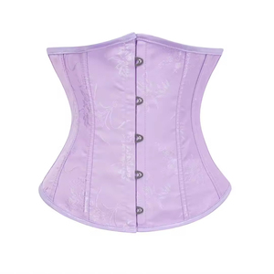 Corsé de satén blanco, transpirable, con varillas de acero, de torso corto, para entrenamiento de cintura, para damas de honor, estilo <span class=keywords><strong>waspie</strong></span>. - Product Image 4