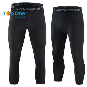 TopOne, mallas deportivas de poliéster para hombre, mallas de compresión de entrenamiento para correr, de alta elasticidad Fitness, pantalón Base de secado rápido - Product Image 3