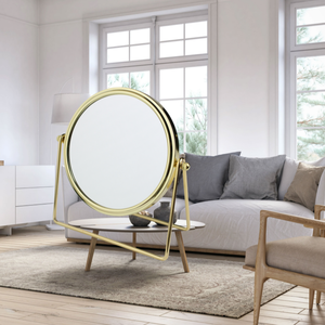 Espejo de tocador de aumento de escritorio de doble cara de metal redondo de 7 pulgadas <span class=keywords><strong>para</strong></span> afeitarse, depilarse las cejas o maquillarse en casa - Product Image 5