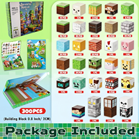 Bloques de Construcción Cuadrados My World Forest, 300 Piezas, Juego de Bloques de Construcción Moc, Cubos de Construcción, Juguetes Educativos para Regalo