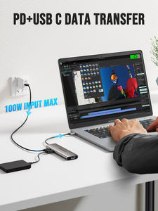 TC38L 8 en 1 Type-C à 4K 30Hz HDMI USB-A 3.0 <span class=keywords><strong>Dockstation</strong></span> USB Hub avec 100W Type-C PD avec emplacement pour carte SD TF - Product Image 4