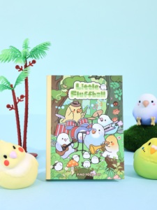 Encuentra tu Alegría, Serie Little Fluffball, Mini Diario A7, Encuadernación Cosida con Hilo, Cubierta de Papel, 80 Hojas, Papelería de Uso Diario - Product Image 4