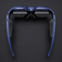 Lunettes intelligentes AR 1080P Micro OLED 1800 Nits avec ajustement de la myopie 0-600 Type-C DP1.4 Moniteur portable pour téléphone, ordinateur portable, téléviseur