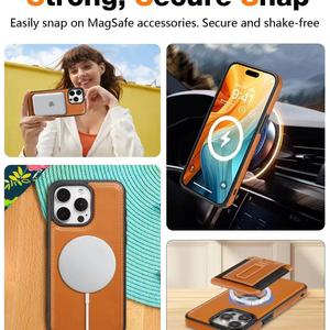 Étui de téléphone portable en <span class=keywords><strong>cuir</strong></span> magnétique multifonctionnel pour <span class=keywords><strong>iPhone</strong></span> <span class=keywords><strong>13</strong></span> 14 15 16 17 <span class=keywords><strong>Pro</strong></span> <span class=keywords><strong>Max</strong></span> avec porte-cartes antichoc - Product Image 3