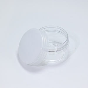 Custom 100ml 200ml 8oz 300ml 12oz 500ml clear White Black Amber Wide Mouth Cosmetic Containers <b>Plastic</b> Pet <b>Jar</b> with Aluminum Lid - Product Image 2