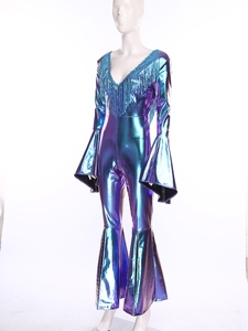 Traje de Baile para Mujer, Tallas S-3XL, Mono Metálico para Entrenamiento de Baile, Discoteca, Club, Traje de Baile Lírico para Competencia - Product Image 5