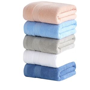 Ensemble de serviettes de bain en coton pur de luxe, écologiques, tissées, couleur unie, 70x140cm, 360g/pièce, en stock - Product Image 2