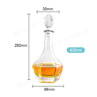 En Stock Shunstone 7 Pack 650ml Whisky Decanter Caja de regalo Custom Diamond Whisky Decanter Set con 6 Whisky GlassSet en caja de regalo