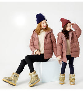 Bottes d'hiver en cuir de mouton scintillant haut de gamme, style familial 2024, nouvelle collection, pour mères et <span class=keywords><strong>enfants</strong></span>, style lune - Product Image 6