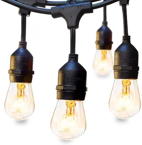 Ampoule E27 S14 pour l'extérieur, résistante aux intempéries, lampes de qualité commerciale, prises suspendues, guirlande lumineuse