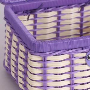 Vente directe en gros et sur mesure de paniers de rangement en plastique tissés à la main pour la <span class=keywords><strong>chambre</strong></span> à coucher - Product Image 2