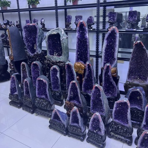 Bán Buôn Tự Nhiên Reiki Lớn Thạch Anh Tím Geode Cụm Tinh Thể Chữa Bệnh Đá Cho Phong Thủy - Product Image 5
