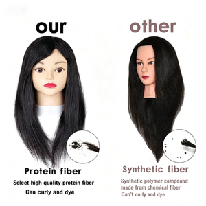 Tête <span class=keywords><strong>de</strong></span> Mannequin <span class=keywords><strong>Afro</strong></span> 100% <span class=keywords><strong>Cheveux</strong></span> Naturels pour Formation en Coiffure, Tête <span class=keywords><strong>de</strong></span> Poupée Cosmétologique avec <span class=keywords><strong>Cheveux</strong></span> Yaki, Tête d'Entraînement pour Coiffeur - Product Image 6